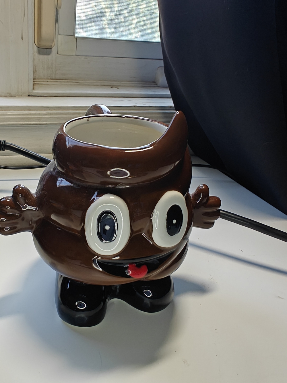 Brown Ceramic Cartoon Character Planter